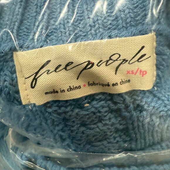 Free People Washed Ashore Sweater | Bellweather Blue | Size XS | Defeat Special - Picture 8 of 8